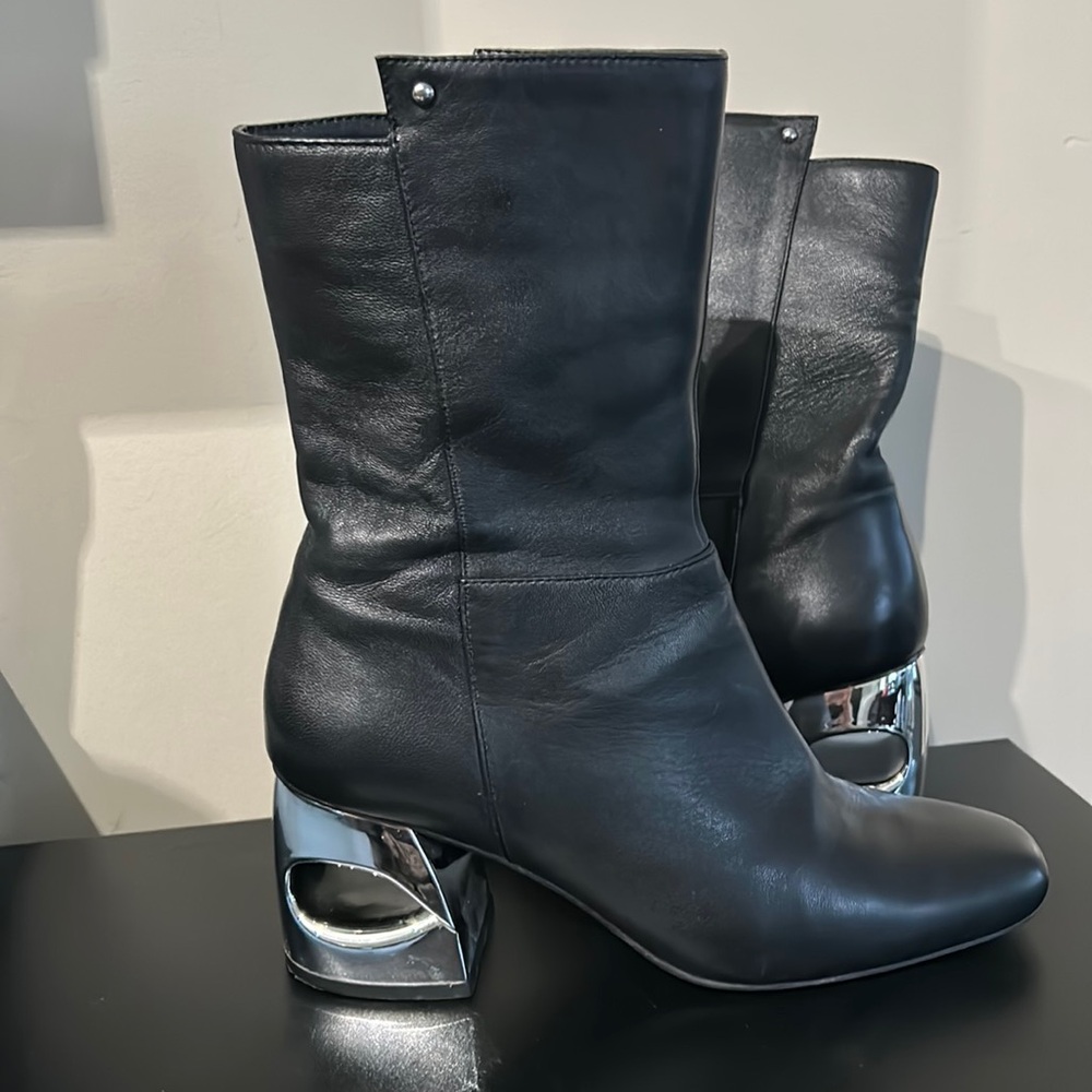 Halston Leather Boots